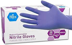 MedPride Powder-Free Nitrile Exam Gloves, Large, Large (Pack of 100)