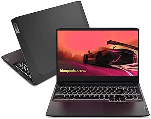 Lenovo 82MJ0001BR - Notebook ideapad Gaming 3 R7-5800H, 8GB 256GB SSD PCIe GTX 1650 4GB 15.6&#34; FHD W11, Preto
