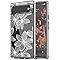 RANZ Pixel 6 Case, Anti-Scratch Shockproof Series Clear Hard PC+ TPU Bumper Protective Cover Case for Google Pixel 6 - White Flowers