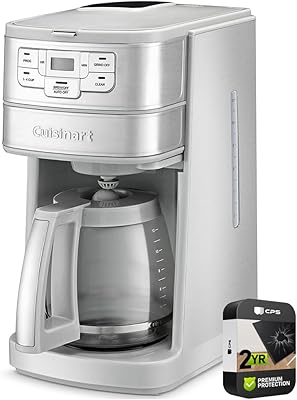 Cuisinart DGB-400SS Automatic Grind and Brew 12-Cup Coffeemaker Stainless Steel Bundle with 2 YR CPS Enhanced Protection Pack