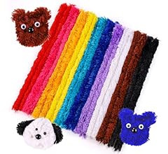 Caydo 20 Pieces Extra Thick Pipe Cleaners Craft Supplies 10 Colors Soft Chenille Stems for Kids Art Craft DIY Projects Crea…