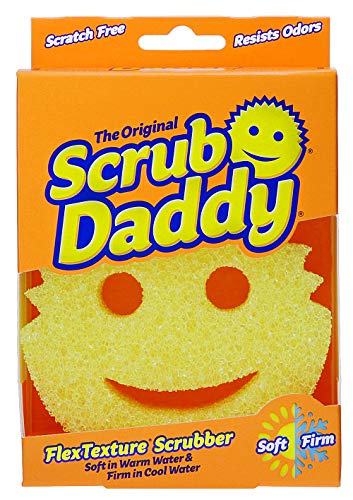 The Original Scrub Daddy - Multipurpose Cleaning Sponge - Soft in Warm Water, Firm in Cold Water for Tough Cleaning - Scratch