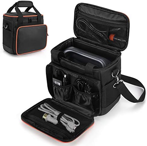 Trunab Travel Carrying Bag Compatible with Jackery Explorer160/240/300, Portable Power Station Storage Case with Waterproof Bottom and Front Pockets for Charging Cable and Accessories