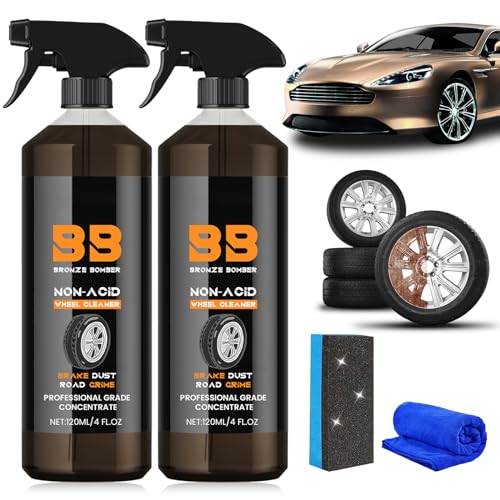 Rednow Brake Bomber Cleaner Powerful Wheel Cleaner,Bronze Bomber Non-Acid Wheel Cleaner Perfect for Cleaning Wheels and Tires