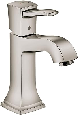 hansgrohe Metropol Classic Classic 1-Handle 1-Hole 8-inch Tall Bathroom Sink Faucet in Polished Nickel, 31300831