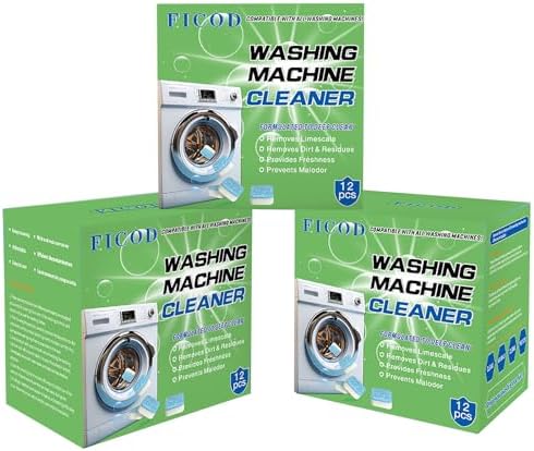 Washing Machine Cleaner Tablets 36 pack - Deep Cleaning Inside Drum&Laundry Tub Seal - Cleans Front Load, Top Load Washers&Including HE - 18 Months Supply