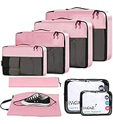 BAGAIL 6 Set / 8 Set Packing Cubes Luggage Packing Organizers for Travel Accessories