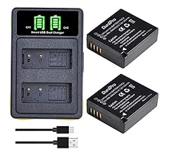 DuraPro 2Pcs DMW-BLE9 DMW-BLE9E DMW-BLG10 DMW-BLG10E Battery + Dual USB Charger for Panasonic Lumix DC LX100 II GX9 TZ200 T…