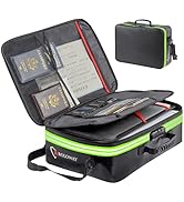 ROLOWAY Fireproof Document Bag with Lock & Reflective Strip (17 x 11.8 x 5 inch), Fireproof Safe ...