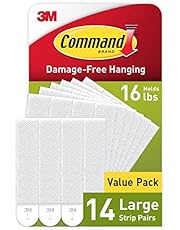 Command Large Picture Hanging Strips Value Pack, 14 Pairs, PH206-14NA, White