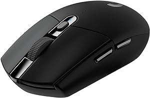 Mouse Gamer Sem Fio Logitech G305 LIGHTSPEED com 6 Botões Programáveis e Até 12.000 DPI - Preto