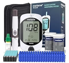 Metene TD-4116 Blood Glucose Monitor Kit, 100 Glucometer Strips, 100 Lancets, 1 Blood Sugar Monitor, Blood Sugar Test Kit w…