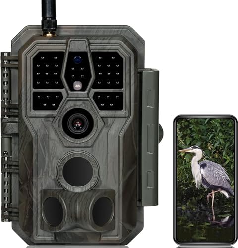 GardePro E8 Wildlife Camera, WiFi, 32MP 1296P Trail Camera with 100ft Night Vision 0.1s Motion Activated, Camera Traps for Garden, Camo