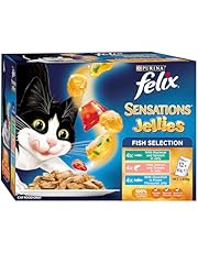 Felix Adult Sensations Jellies Fish Selection Wet Cat Food 60 x 85g