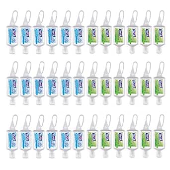 Purell Advanced Hand Sanitizer Variety Pack, Naturals and Refreshing Gel, 1 fl oz Travel Size Flip Cap Bottle with JELLY WRAP Carrier (Pack of 36) - 3900-36-CMRFRAG