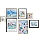 ArtbyHannah Gallery Wall Art Framed - Set of 7 Colorful Matisse Picture Frames Collage Wall Decor...