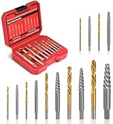 UYECOVE 14 Pieces Screw Extractor Set, 35# Cr-Mo & 6542 HSS Steel Cobalt Left Hand Drill Bits Set...