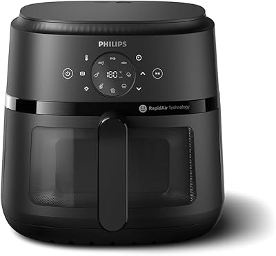 Philips Air Fryer 2000 Series 13-in-1 functions, 6.6 Quarts, Compact Design with Cooking Window, Black, (NA230/00)