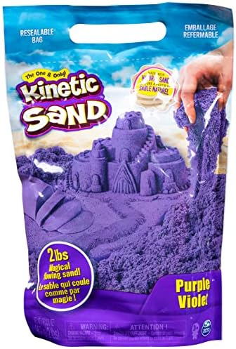 Kinetic Sand, The Original Moldable Sensory Play Sand Toys For Kids, Purple, 2 lb. Resealable Bag, Ages 3+