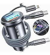 LISEN Super Fast Car Charger, 54W Dual Port USB C Car Charger, Mini Daul USB Car Charger, Car USB...