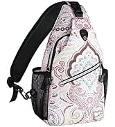 MOSISO Sling Backpack,Travel Hiking Daypack Pattern Rope Crossbody Shoulder Bag, National Style