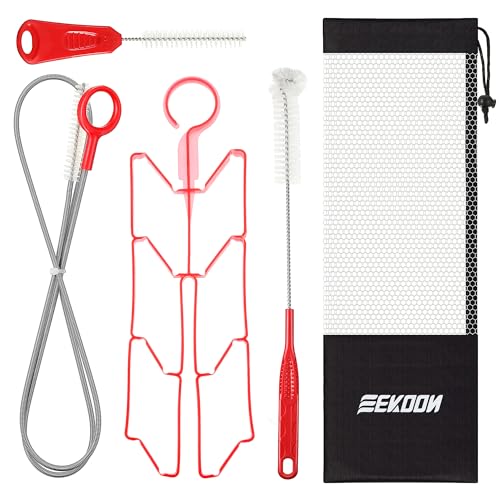 Feekoon Hydration Bladder Cleaning Kit, Water Bladders Cleaner Set Includes 3 Brushes, 1 Drying Collapsible Frame and 1 Carry