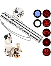 [Upgrade] BYETOO 7 in 1 Laser Pointer for Cat/Dog,Cat Dog Interactive Lazer Toy,Indoor/Outdoor Kitten for Pet Toy,Pet Training Exercise Chaser Tool,3 Mode USB Rechargeable Long Range Mice and Kitten