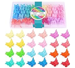 Butterfly Clips for Hair 90s, Small Mini Colorful Hair Claw Clips, Fine Hair Cute Candy Hair Accessories for Women Toddler …