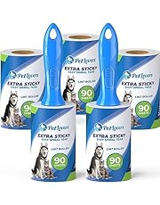 PetLovers Extra Sticky Lint Roller Mega Value Set 450 Sheets for Pet Hair Removal, Dog and Cat Lint Remover