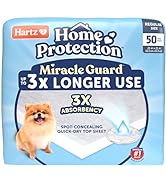 Hartz Home Protection Miracle Guard Dog Pads, Regular Size 50 Count, 3X Absorbency & 3X Longer us...