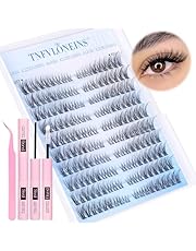 Wispy Lash Extension Kit Natural Lash Clusters 180Pcs Individual Lashes Clusters Kit Natural Eyelash Extension Kit C Curl Cluster Eyelash Extensions with Bond and Seal and Tweezers by TNFVLONEINS