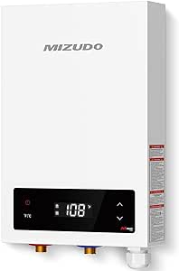 Tankless Water Heater Electric, MIZUDO 14KW 240Volt Instant Hot Water Heater, with LED Digital Display, Touch, Self Modulating, Save Space, Energy Saving