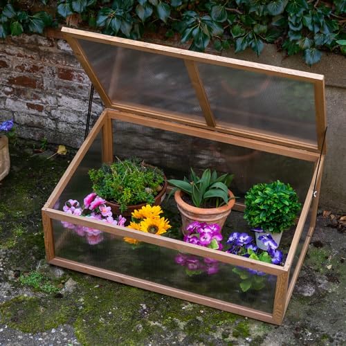 Woodside Outdoor Wooden Plant Flower Vegetable Cold Frame Growhouse