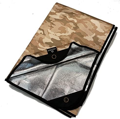 Arcturus Heavy Duty Survival Blanket – Insulated Thermal Reflective Tarp - 60" x 82". All-Weather, Reusable Emergency Blanket for Car or Camping (Desert Camo)