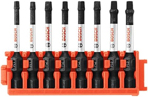 Bosch CCSSQV208 8Piece Impact Tough Square 2 in. Power Bits with Clip for Custom Case System