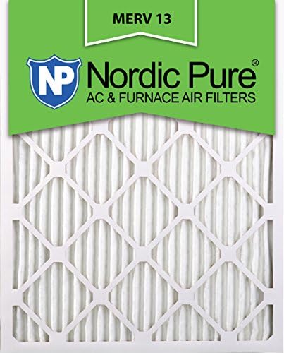 Nordic Pure 16x25x1 (15 1/2 x 24 1/2 x 3/4) Pleated MERV 13 Air Filters 6 Pack