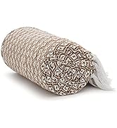 Americanflat 100% Cotton Throw Blanket for Couch - 50x60 - All Seasons Neutral Lightweight Cozy S...