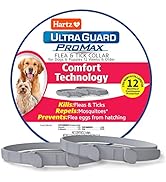 Hartz UltraGuard ProMax Flea & Tick Collar for Dogs I 12 Months Protection I Soft & Comfortable F...