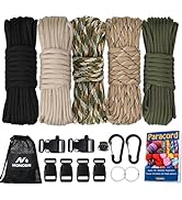 MONOBIN Paracord Combo Kits - 550 Type III Parachute Cord - Bracelet Crafting Kits, Survival Rope...