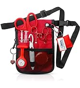 ASA TECHMED Medical Belt Utility Kit, Nurse Pro Pack Pocket Organizer Pouch Hip Bag for EMT, CNA,...