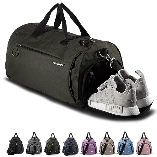 Fitgriff® Sporttasche & Reisetasche für Damen und Herren - mit Schuhfach & Nassfach - Tasche für Sport, Fitness & Reisen - Tr