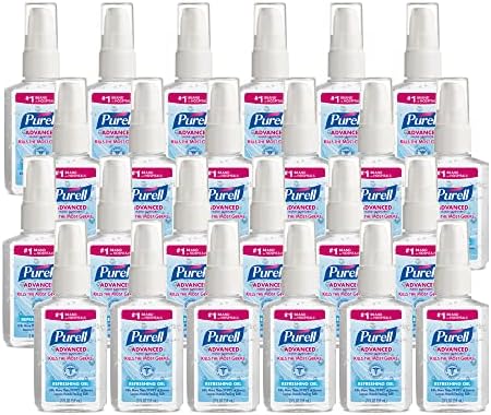 PURELL Advanced Hand Sanitizer Refreshing Gel for Workplaces, Clean Scent, 2 fl oz Personal Pump bottle (Pack of 24) – 9606-24