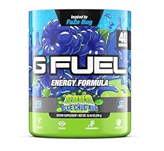 G Fuel Sour Blue Chug Rug Raspberry Flavour Energy Formula Powder 296 g