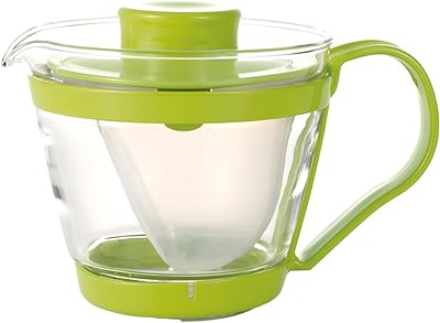 iwaki K863-G Heat-resistant Glass Teapot Microwave Pot Teaware Green 13.5 fl oz (400 ml)