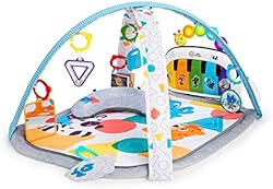 Baby Einstein, 4-in-1 Kickin' Tunes and Language Discovery Play Gym with Piano, Mat with Detachable Activity T