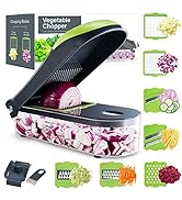 Kitexpert Vegetable Chopper, Onion Chopper Dicer Veggie Chopper with 7 Blades and Container, 7-in...