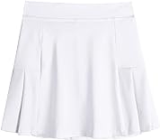 Arshiner Girl's Sport Skirts with Shorts Athletic Pleated Skort Colorful Performance Skorts White