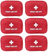 AOUTACC 6 Pack Empty First Aid Kit Bag, Lightweight Empty First Aid Bag for Emergency at Home, Of...