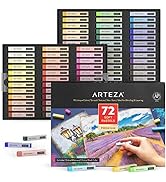 Arteza Soft Pastels, Set of 72 Artist-Grade Soft Pastel Sticks for Arts & Crafts Projects, Drawin...