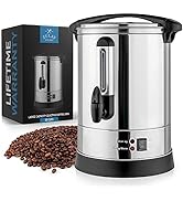 Zulay Commercial Coffee Urn - 50 Cup Fast Brew Stainless Steel Hot Beverage Dispenser - BPA-Free ...